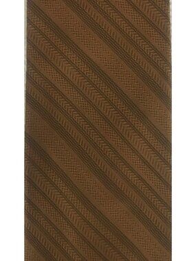 Riviera Neck Tie 2 Shades of Brown Diagonal Stripe 4.25 in Wide 52.5 in Long